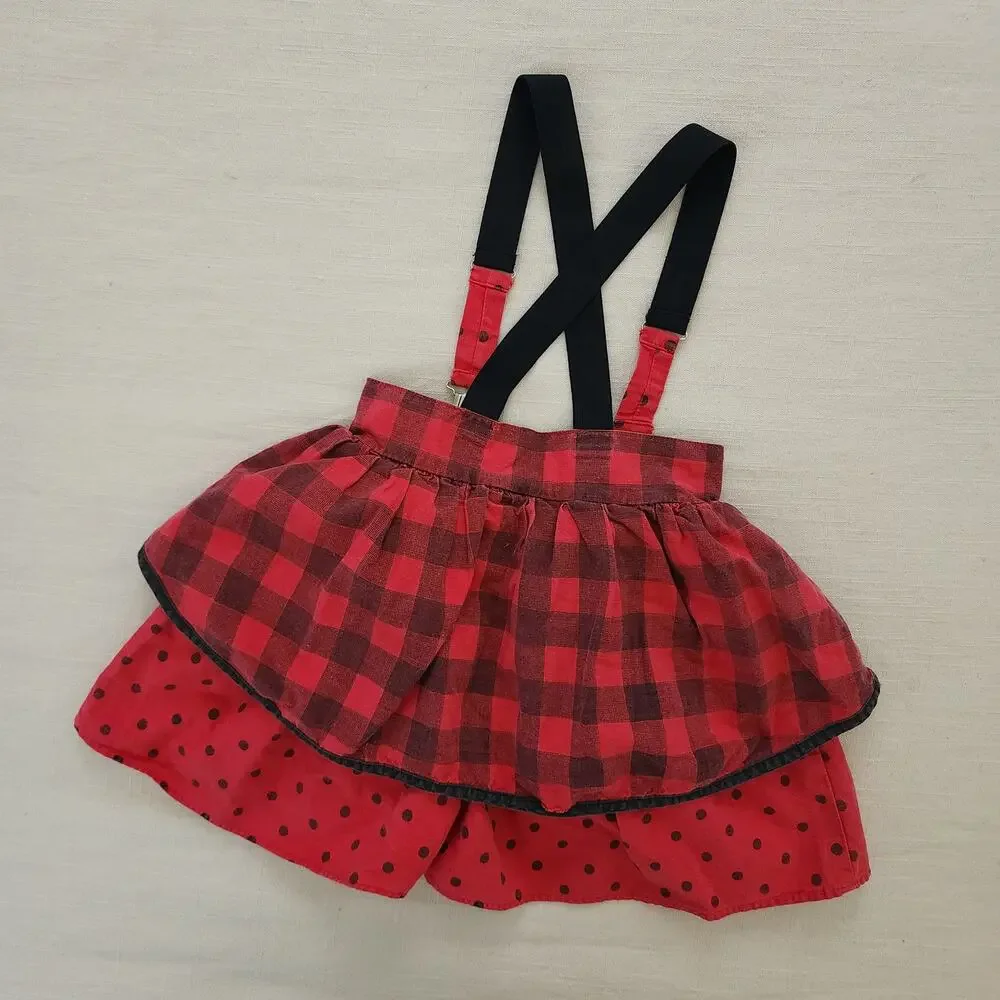 Vintage Suspender Shorts/Skirt 5t